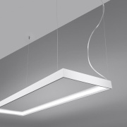 famlights | LED Pendelleuchte Thora in Weiß 50W 5757lm 400x1300mm 4000K