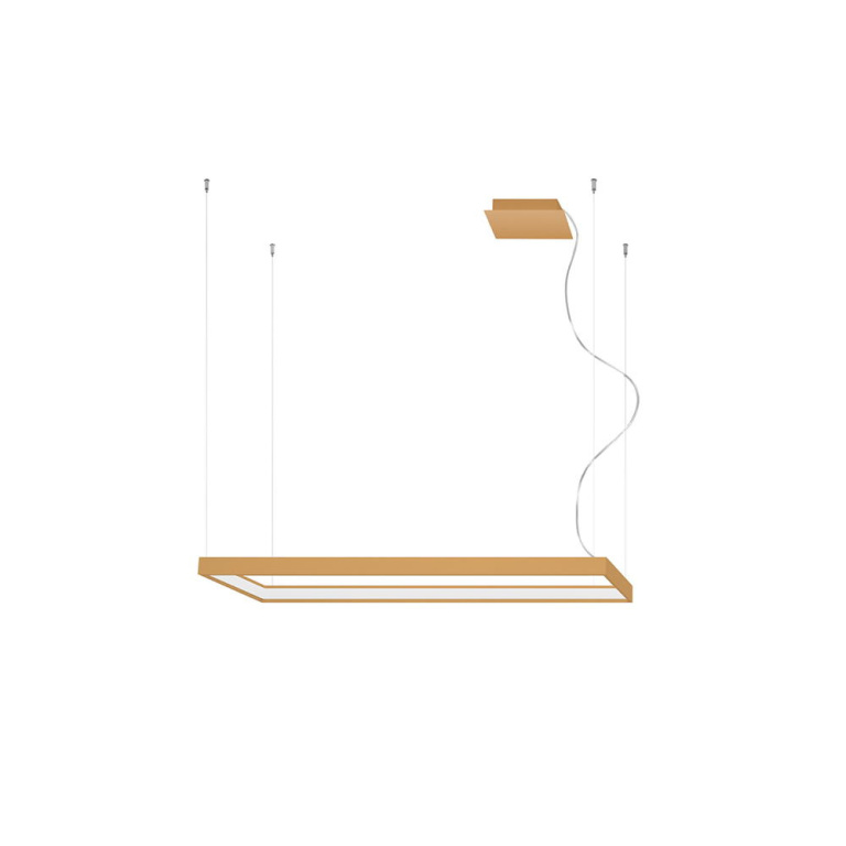 famlights famlights | LED Pendelleuchte Thora in Gold 50W 5757lm 300x1000mm 3000K