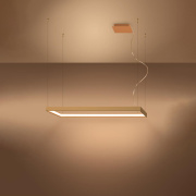 famlights | LED Pendelleuchte Thora in Gold 50W 5757lm 300x1000mm 3000K