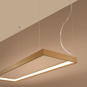 famlights | LED Pendelleuchte Thora in Gold 50W 5757lm 300x1000mm 3000K