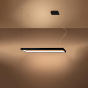 famlights | LED Pendelleuchte Thora in Schwarz 50W 5757lm 300x1000mm 3000K