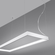 famlights | LED Pendelleuchte Thora in Weiß 50W 5757lm 300x1000mm 4000K