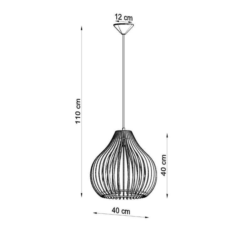 famlights famlights | Pendelleuchte Arabella in Natur-hell E27