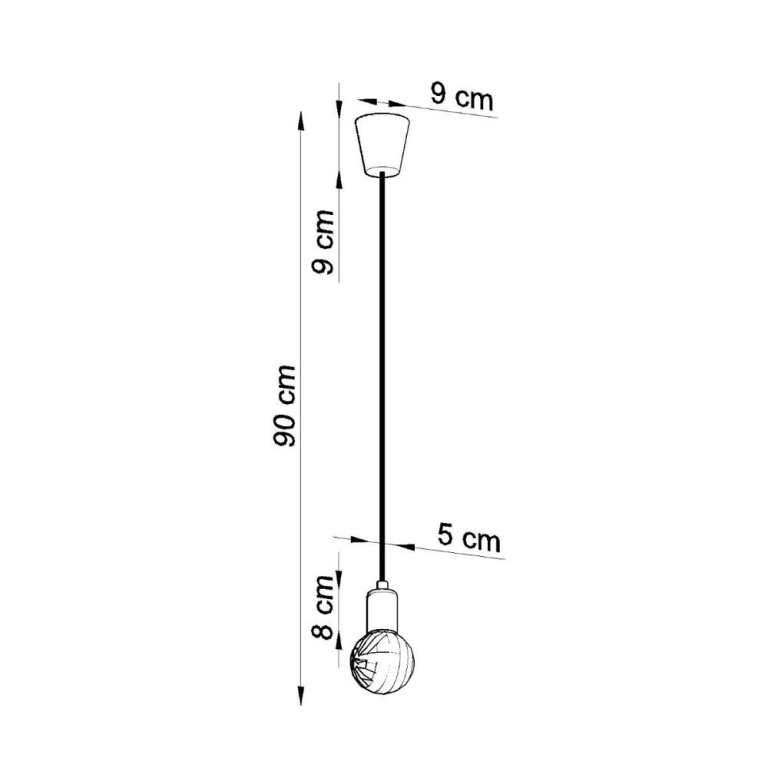 famlights famlights | Pendelleuchte Dani in Gelb E27 1-flammig