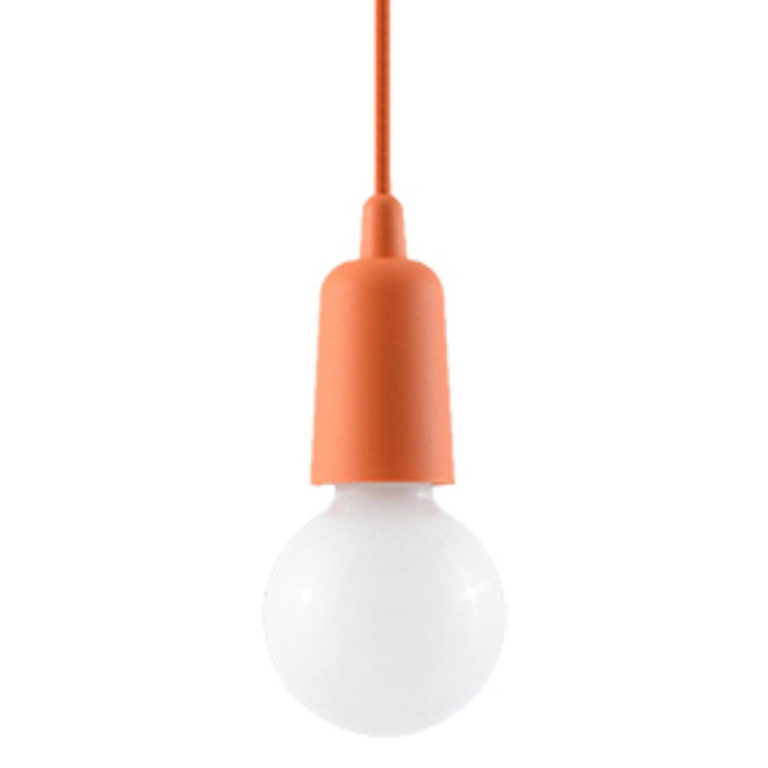 famlights famlights | Pendelleuchte Dani in Orange E27 1-flammig