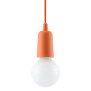 famlights | Pendelleuchte Dani in Orange E27 1-flammig