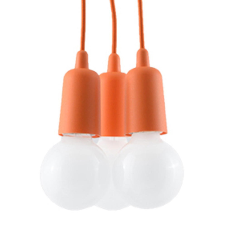 famlights famlights | Pendelleuchte Dani in Orange E27 3-flammig