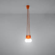 famlights | Pendelleuchte Dani in Orange E27 3-flammig