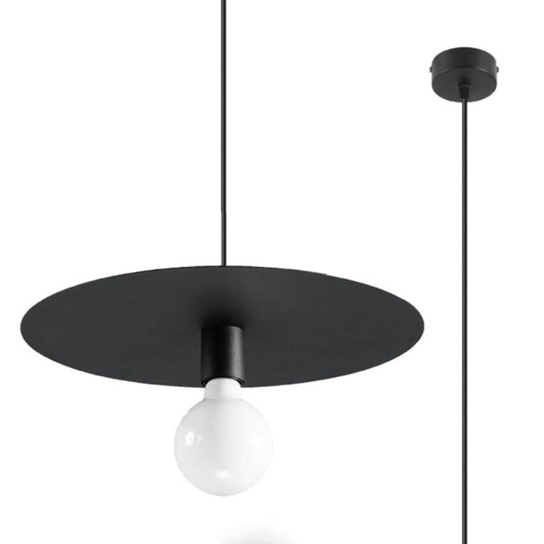 famlights famlights | Pendelleuchte Flavia in Schwarz E27