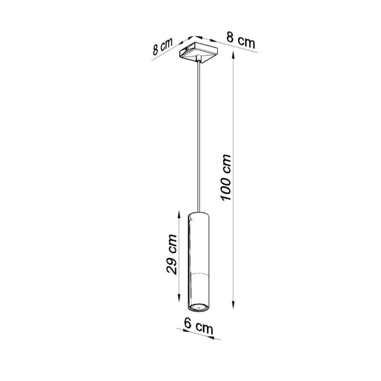 famlights famlights | Pendelleuchte Loys in Schwarz und Chrom GU10 1-flammig