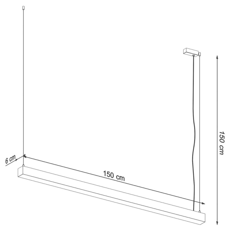 famlights famlights | LED Pendelleuchte Per in Grau 39W 4940lm 3000K