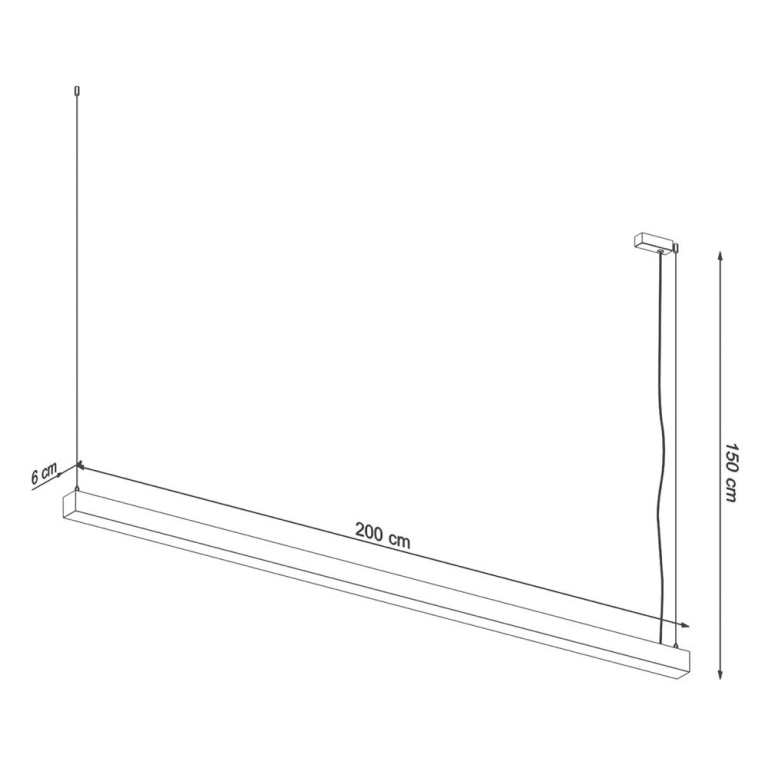 famlights famlights | LED Pendelleuchte Per in Grau 50W 6500lm 4000K