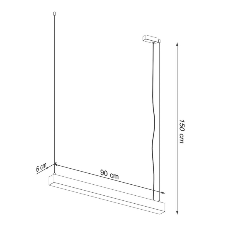 famlights famlights | LED Pendelleuchte Per in Grau 25W 3120lm 3000K