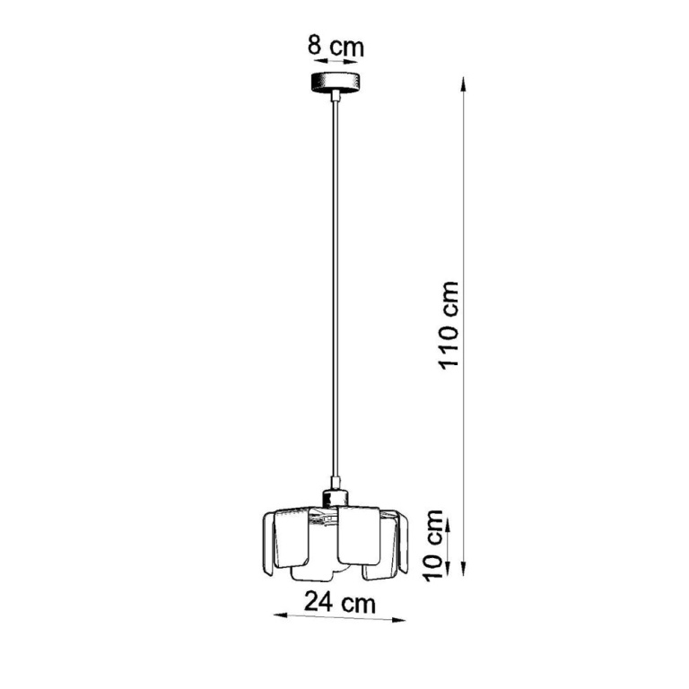 famlights famlights | Pendelleuchte Thimon in Schwarz E27