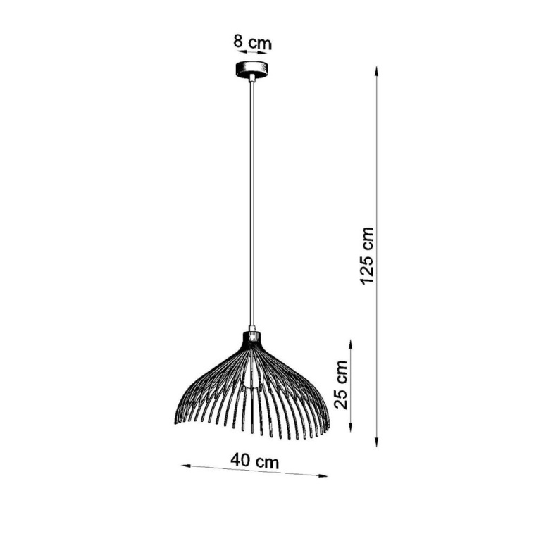 famlights famlights | Pendelleuchte Una in Schwarz E27