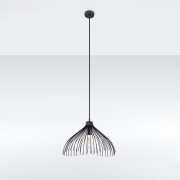 famlights | Pendelleuchte Una in Schwarz E27