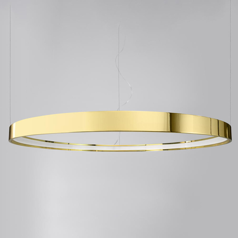 famlights famlights | LED Pendelleuchte Ria in Gold-glänzend 50W 5520lm