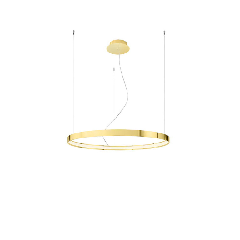 famlights famlights | LED Pendelleuchte Ria in Gold-glänzend 50W 5520lm