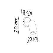 famlights | Wandleuchte Bent in Natur-hell GU10