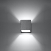 famlights | Wandleuchte Quan in Grau G9