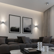 famlights | Wandleuchte Quan in Grau G9