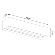 famlights | Wandleuchte Vaya in Grau E27 500mm