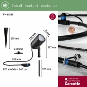 Plug & Shine LED Gartenstrahler Smart Home Zigbee Shira IP65 RGBW+ 6,5W   Anthrazit