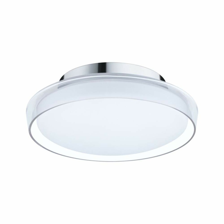 Paulmann Selection Bathroom LED Deckenleuchte Luena Glas/Chrom Vollglas IP44 3000K 600lm 11,5W 230V