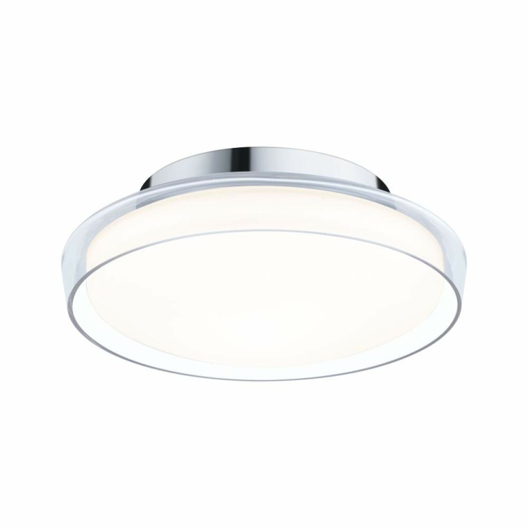 Paulmann Selection Bathroom LED Deckenleuchte Luena Glas/Chrom Vollglas IP44 3000K 600lm 11,5W 230V