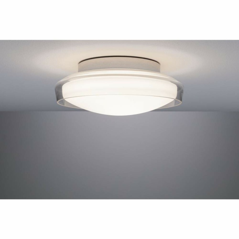 Paulmann Selection Bathroom LED Deckenleuchte Luena Glas/Chrom Vollglas IP44 3000K 600lm 11,5W 230V