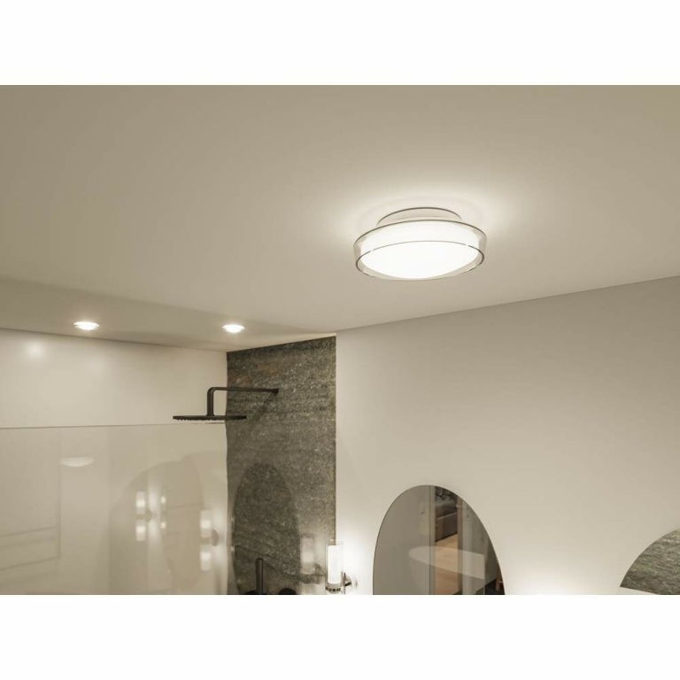 Paulmann Selection Bathroom LED Deckenleuchte Luena Glas/Chrom Vollglas IP44 3000K 600lm 11,5W 230V