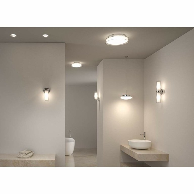 Paulmann Selection Bathroom LED Deckenleuchte Luena Glas/Chrom Vollglas IP44 3000K 600lm 11,5W 230V