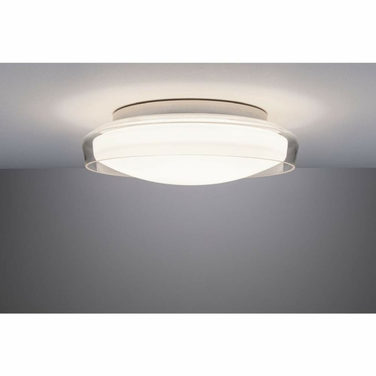 Paulmann Selection Bathroom LED Deckenleuchte Luena Glas/Chrom Vollglas IP44 3000K 860lm 16,5W 230V