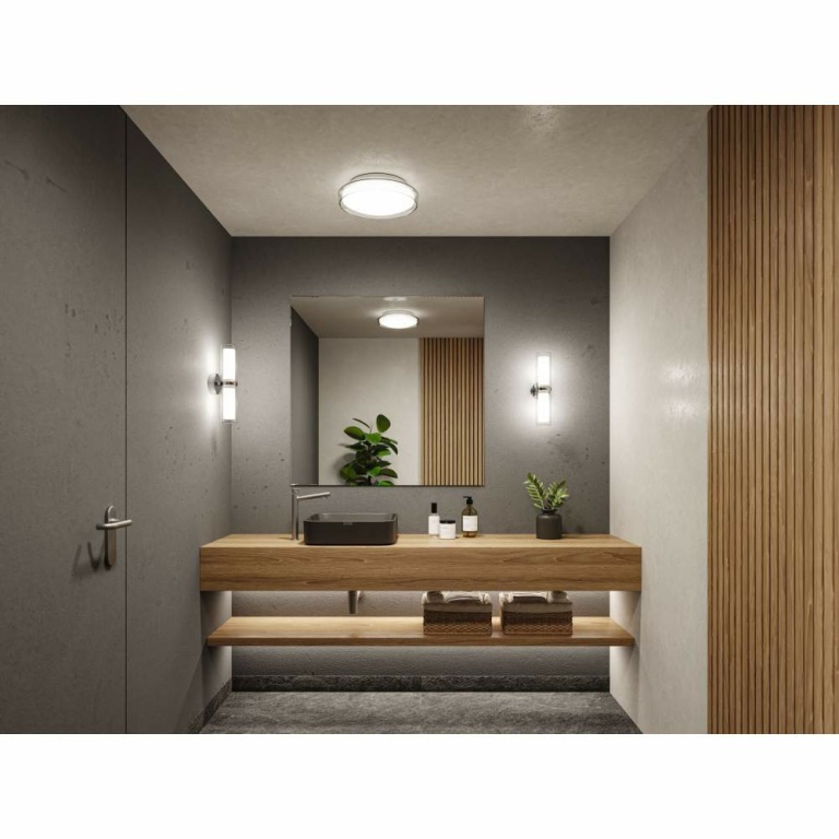 Paulmann Selection Bathroom LED Deckenleuchte Luena Glas/Chrom Vollglas IP44 3000K 860lm 16,5W 230V