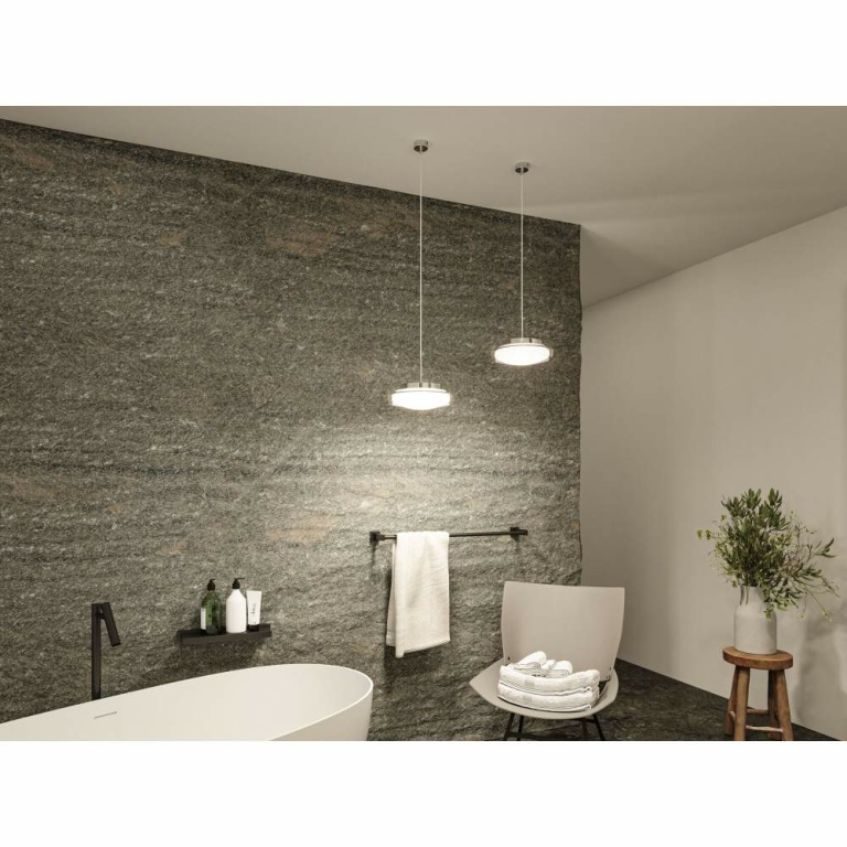 Paulmann Selection Bathroom LED Pendelleuchte Luena Glas/Chrom Vollglas IP44 3000K 600lm 11,5W 230V