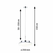 Selection Bathroom LED Pendelleuchte Luena Glas/Chrom Vollglas IP44 3000K 600lm 11,5W 230V