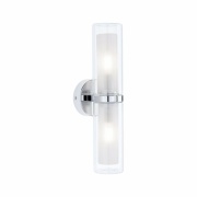 Wandleuchte Luena Glas/Chrom 2-flammig Up/Down IP44 E14 max. 2x20W dimmbar 230V