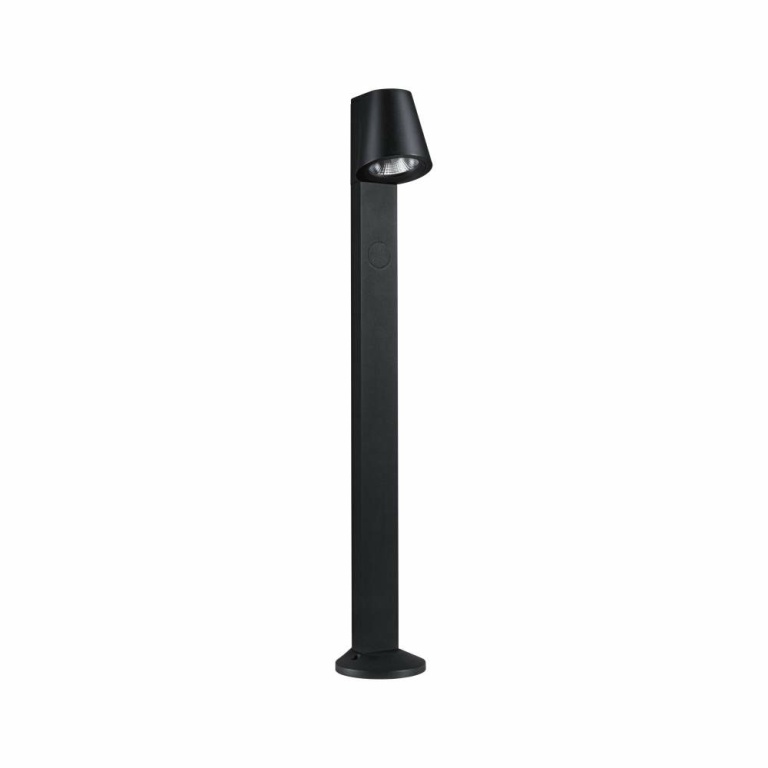 Paulmann LED Pollerleuchte Caissa Bewegungsmelder mit Hochfrequenz-Sensor  IP44  793mm 3000K 9W 700lm 230V 65° Anthrazit  Aluminium