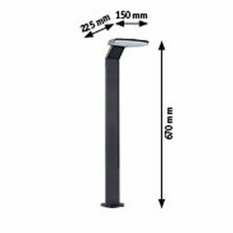 Paulmann LED Pollerleuchte Zenera  seewasserresistent IP44  670mm 3000K 10W 700lm 230V  Anthrazit  Metall