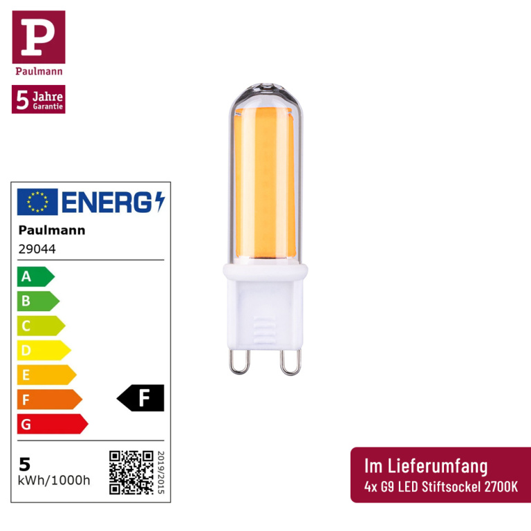 Paulmann URail LED Schienensystem Komplett-Set Blossom Schwarz matt + 4 Spots inkl. G9 Leuchtmittel