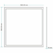 Einlegepanel, LED Panel PRO 600x600 mm, 39 W, 3000 K, Weiß, Stromkonstant, 35 V/DC, Bemessungsstrom: