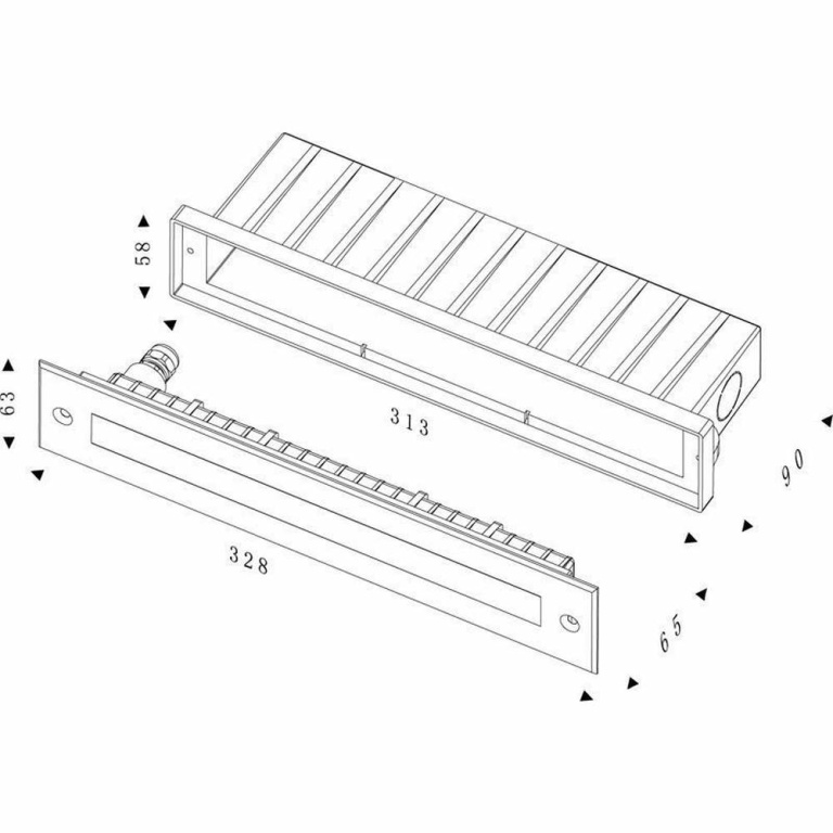 Deko-Light Bodeneinbauleuchte, Line IV, 7,1 W, 3000 K, Silber, 220-240 V/AC, 50 / 60 Hz