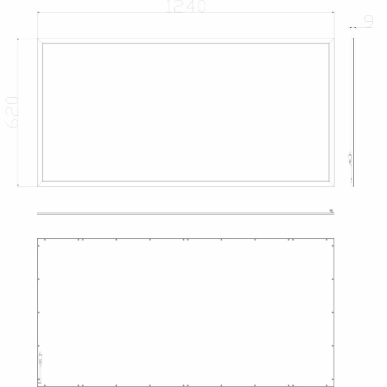 Deko-Light Einlegepanel, Standard Flex 625x1250, 60W, 3000/4000/6000 K, Weiß, Stromkonstant, 33-38 V/DC, Bemess