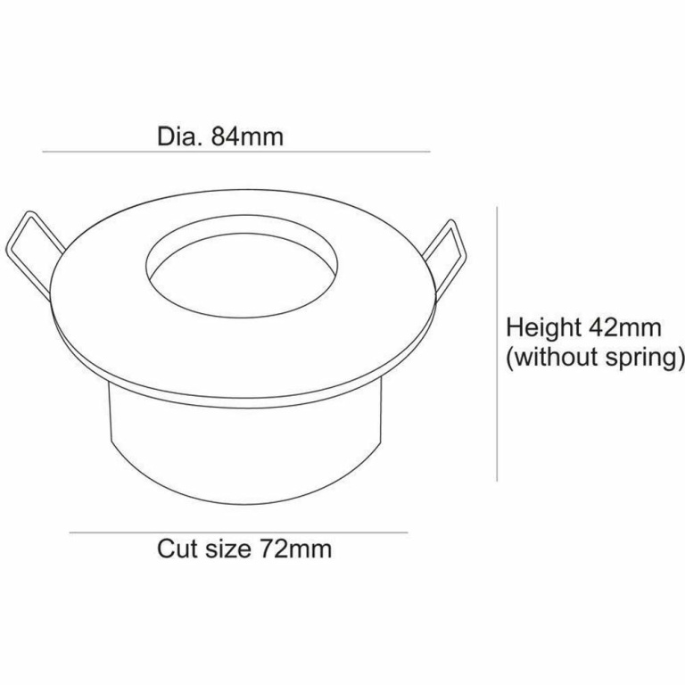 Deko-Light Deckeneinbauring, Damp Rund, 1x max 35 W MR16, Weiß, Spannungskonstant, 12 V/AC/DC