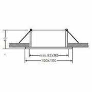 Deckeneinbauring, Algol I Eckig, 1x max.35 W MR16, Weiß, Spannungskonstant, 12 V/AC/DC