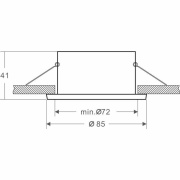 Deckeneinbauring, Mizar I, 1x max. 35 W MR16, Weiß, Spannungskonstant, 12 V/AC/DC