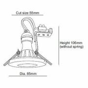 Deckeneinbauring, Alcor, 1x max. 35 W GU10, Silber, 220-240 V/AC, 50 / 60 Hz