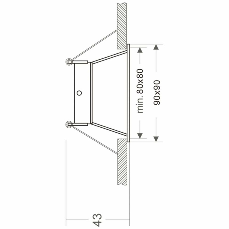 Deko-Light Deckeneinbauring, Arktur Eckig, 1x max. 35 W MR16, Weiß, Spannungskonstant, 12 V/AC/DC