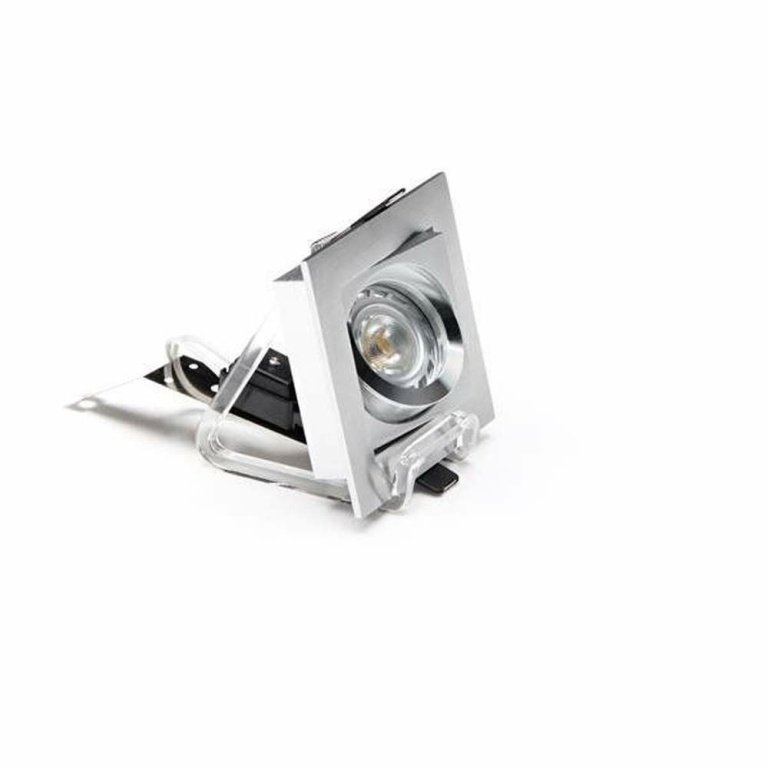 Deko-Light Deckeneinbauring, Kardan I Eckig, 1x max. 50 W MR16, Silber, Spannungskonstant, 12 V/AC/DC