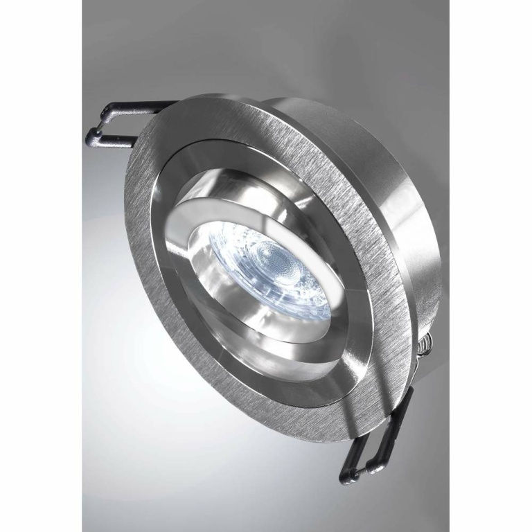 Deko-Light Deckeneinbauring, Modula Round, Tilt, 1x max 35 W MR16, Silber, Spannungskonstant, 12 V/AC/DC